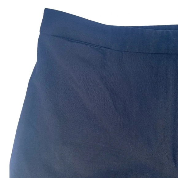 Eileen Fisher Relaxed Straight High Rise Wool Blend Trouser Pants Neutral Preppy - Picture 3 of 6